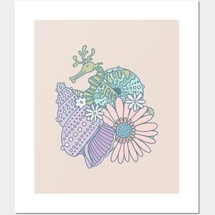 Sea Dragons Sea Shell Garden Posters and Art